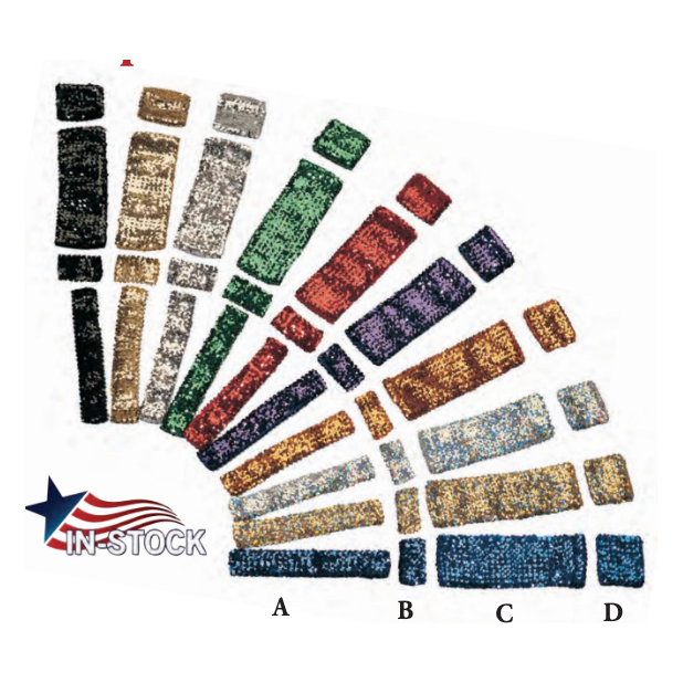 Pulseras de lentejuelas de 2"